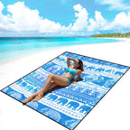 Aisparky Beach Blanket Waterproof Sandproof, Oversized Large Beach Mat 79 X 83/120X108 For 1-8 Adults, Quick Drying&Compact&Ligh