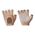 STYLEHEAVEN Half Finger Workout Glove Women Yoga Gloves for Weightlifting Driving Sports Beige|Sporting Goods| Cycling| Cycling 