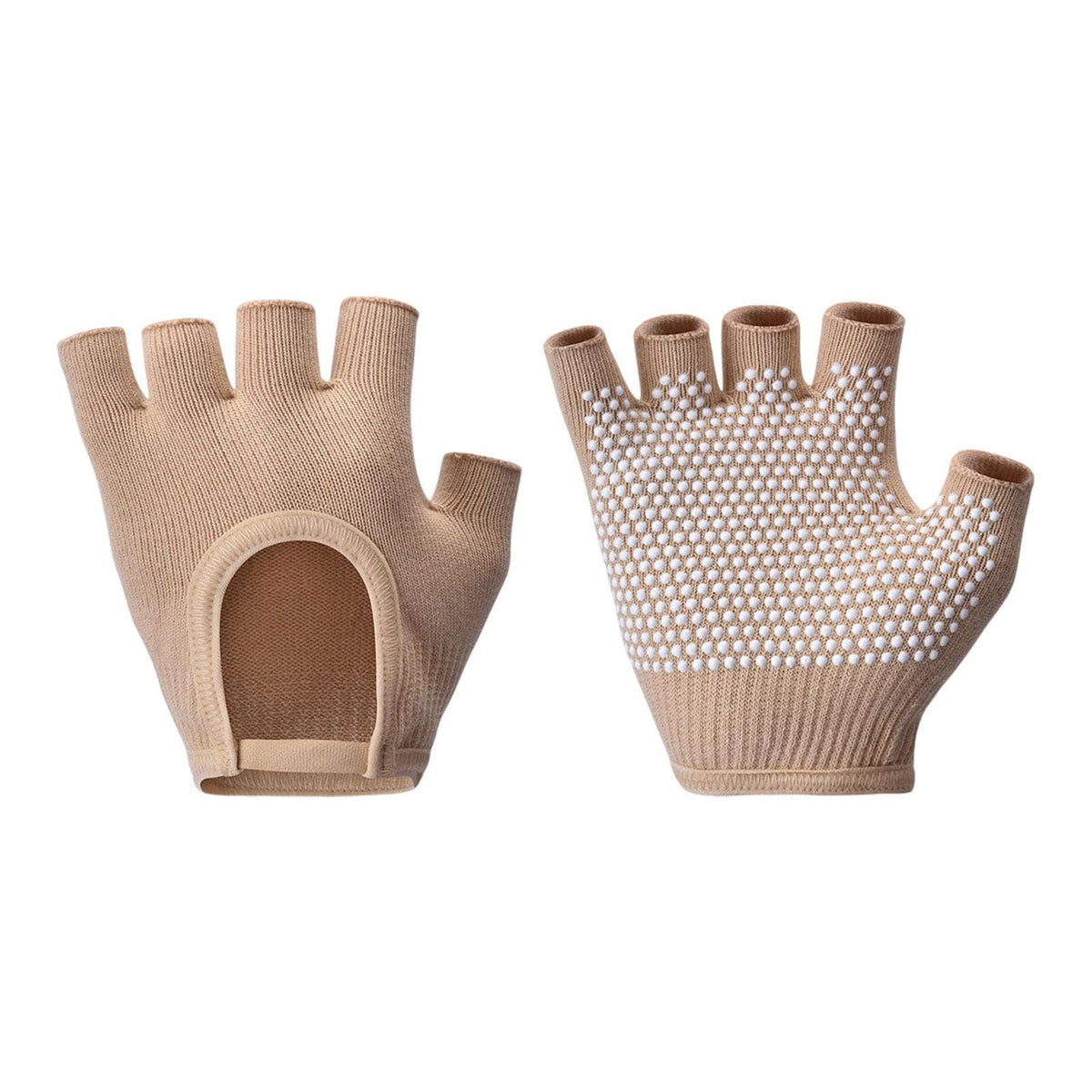 STYLEHEAVEN Half Finger Workout Glove Women Yoga Gloves for Weightlifting Driving Sports Beige|Sporting Goods| Cycling| Cycling 
