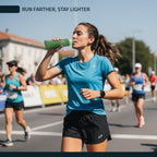 FITLY Soft Flask - (300 ml) - Shrink As You Drink Pocket Soft Water Bottle for Hydration Pack/Running Vest - Folding Water Bottl