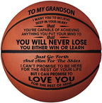 Kaayee Engraved Basketball For Grandson, Grandson Gift From Grandparents, Custom Birthday Graduation Back To School Gift For Gra
