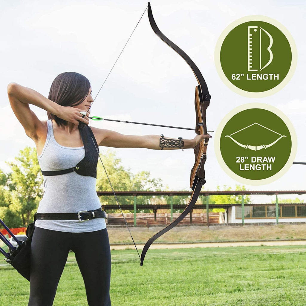 Samick Sage Archery Takedown Recurve Bow 62 Inch - Bows For Teens To Adults - Beginners To Advanced, For Hunting & Target Practi