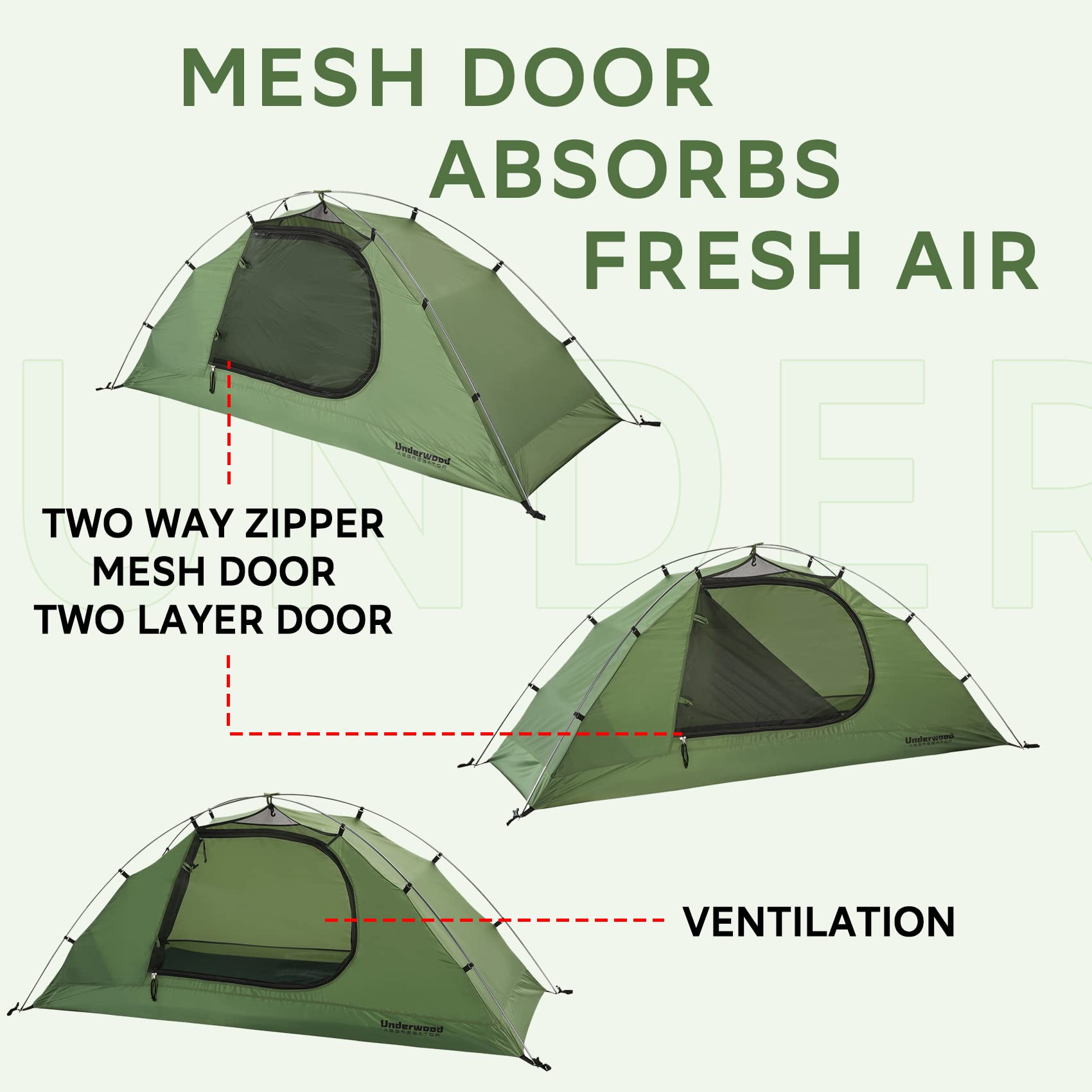 1-Person Backpacking Tent For 4-Season - Winter Waterproof Tent For One Person, Lightweight Camping Gear For Backpacking, Easy S