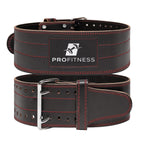 Genuine Leather Gym Weight Belt Workout Belt Weightlifting Gym Belt For Men And Woman Comes (Black/Red, Small)