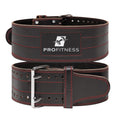 Weight Lifting Belts For Men And Woman Leather Weightlifting Belt Comes (Black/Red, Medium)