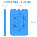 Outxe Ice Packs For Lunch Box 4 -Pack Reusable Ultra-Thin Freezer Packs Long-Lasting Cool Packs For Coolers, Keep Food Fresh And