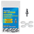 EZ-Xtend One Way Lift Fasteners Screw Stud - Nickel Plated Brass Stud with Stainless Steel Screw (10, 3/8)