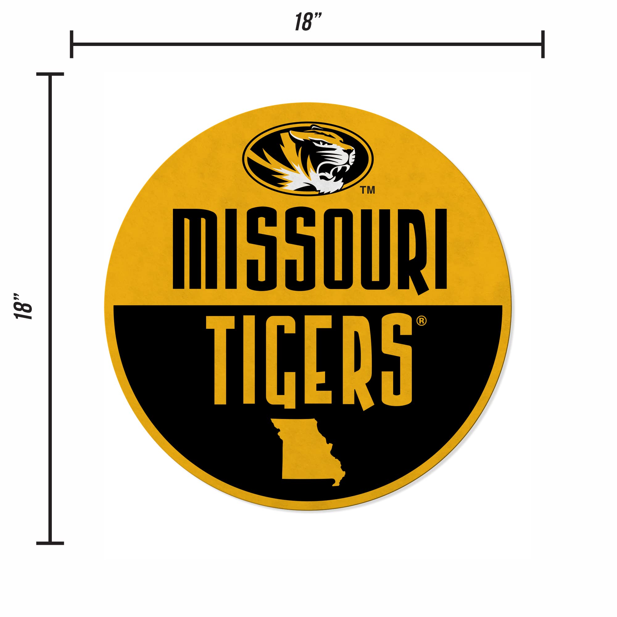 Rico Industries Ncaa Missouri Tigers Classic Shape Cut Pennant - Home And Living Room D  Cor - Soft Felt Ez To Hang