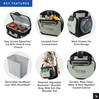 Titan by Arctic Zone 16 Can Zipperless Soft Cooler with HardBody Liner, Seagrass