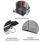Redcamp Wood Burning Camp Stove Folding Stainless Steel 304# Grill, Small Portable Backpacking Stove For Hiking Camping Picnic B