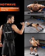 HOTWAVE Portable Exercise Equipment with 18 Gym Accessories.20 in 1 Push Up Board Fitness,Resistance Bands with Ab Roller Wheel,