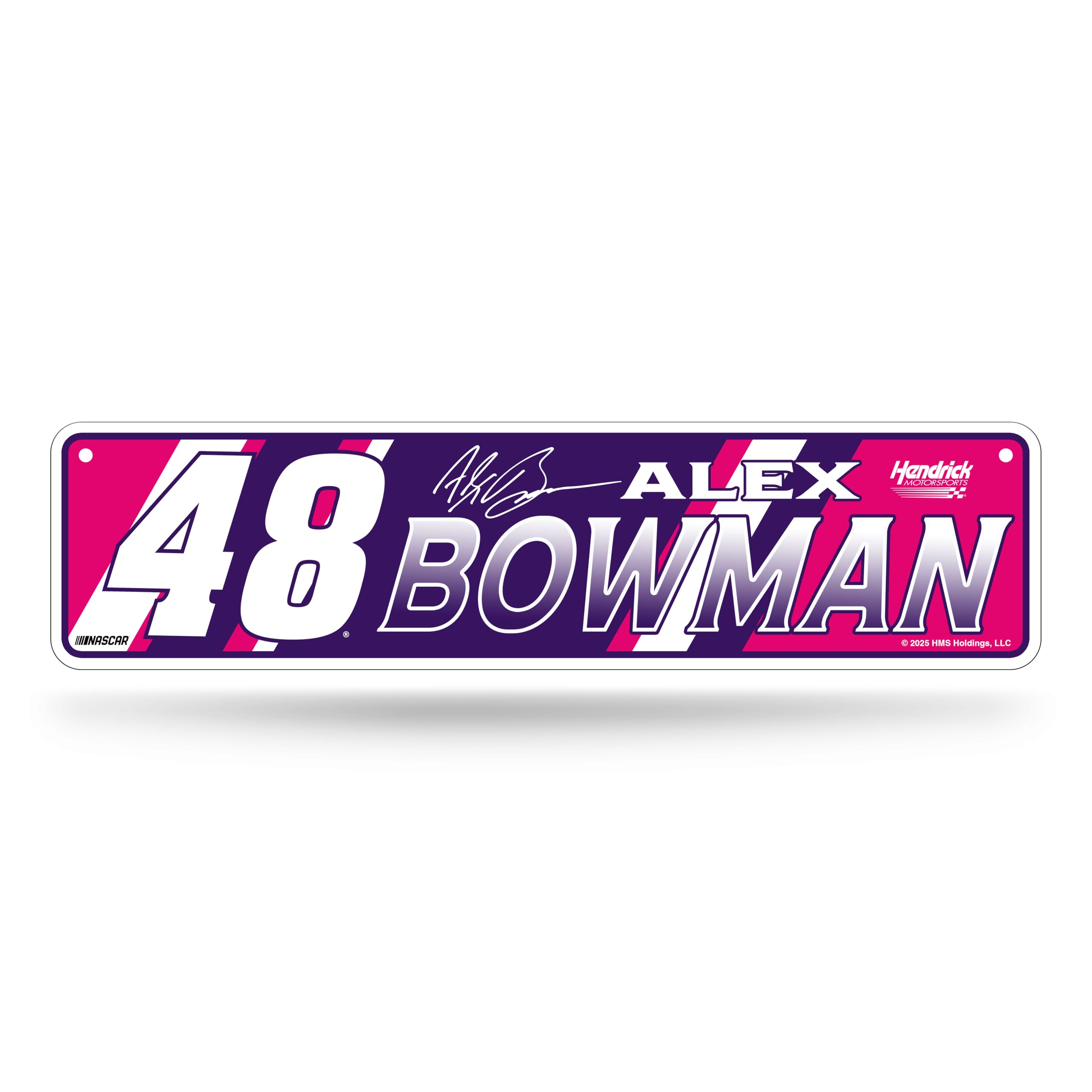 Rico Industries NASCAR Racing Alex Bowman Home Decor Metal Street Sign 4 x 15 Home D  cor - Bedroom - Office - Man Cave