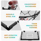 Treywell Indoor Basketball Hoop Sports Fan Backboards For Kids And Adults Door Room Basketball Hoop Mini Hoop With 3 Balls Baske