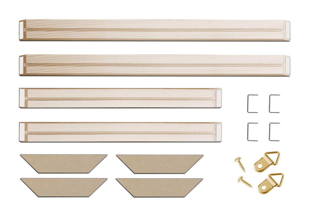 Diy Solid Wood Canvas Frame Kit 12 X24 Inch For Oil Painting  Wall Art - Customized Wooden Art Frames For Paintings  Canvases -
