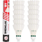 Philonext Goose Feather Badminton Shuttlecocks Birdies, 12 Pack Hight Speed Training Badminton Balls With Great Stability For In