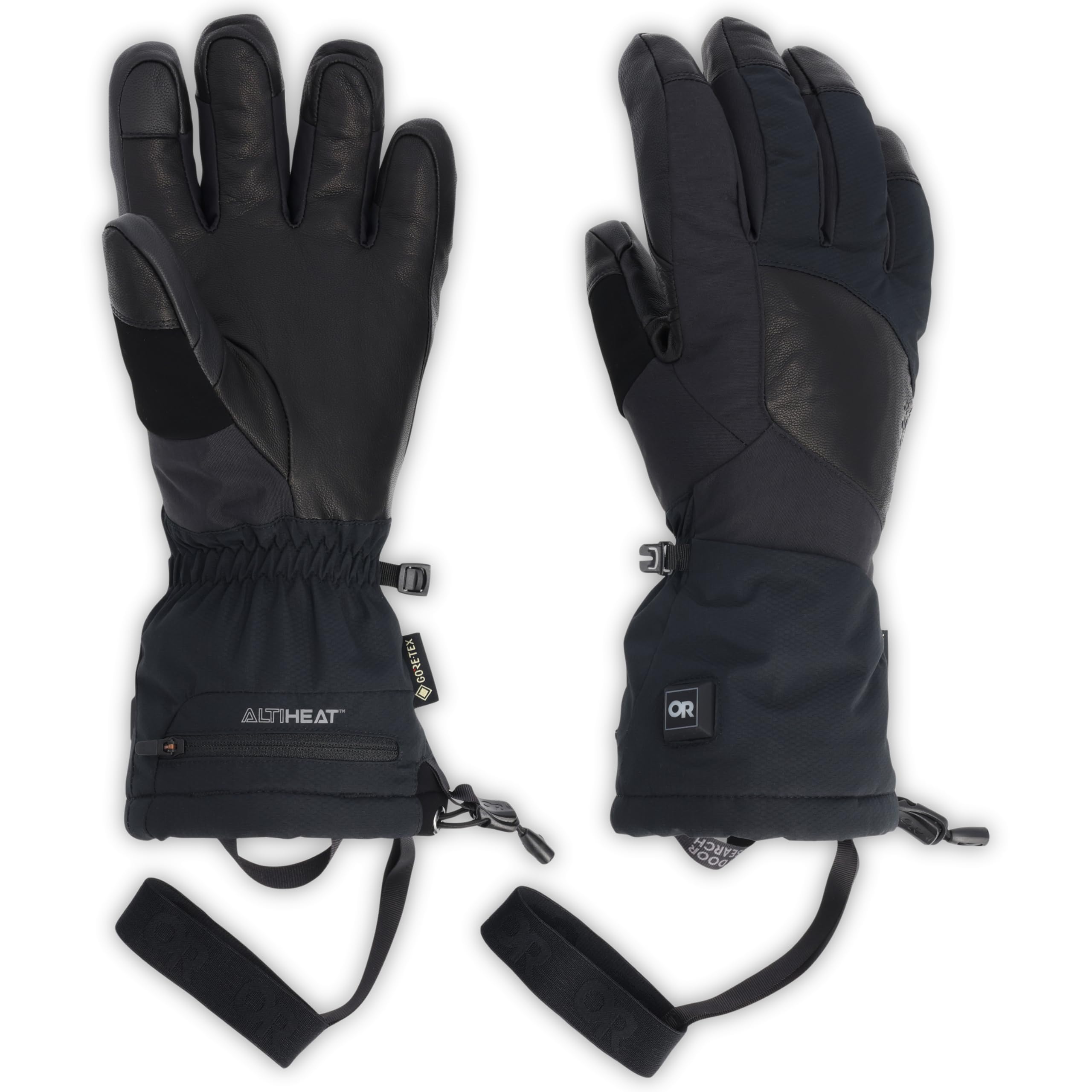 Outdoor Research Prevail Heated Gore-TEX Gloves, Solid Black, L