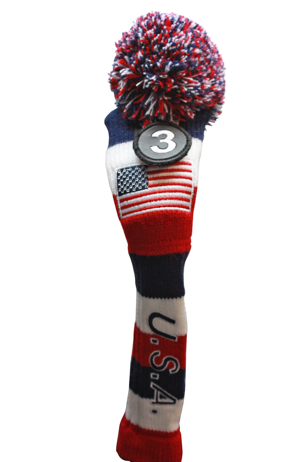 Majek U.S.A Hybrid Golf Pom Pom Knit Rescue Utility Club Head Cover
