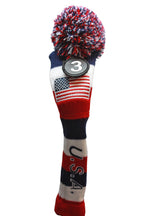 Majek U.S.A Hybrid Golf Pom Pom Knit Rescue Utility Club Head Cover