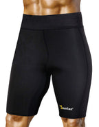 Junlan Sweat Shorts For Men Sauna Suit Mens Body Shaper Sweat Sauna Neoprene Shorts(Black, Medium)