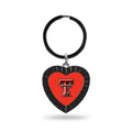 Rico Industries Ncaa Texas Tech Red Raiders Ncaa Rhinestone Heart Colored Keychain, Black, 3-Inches In Length