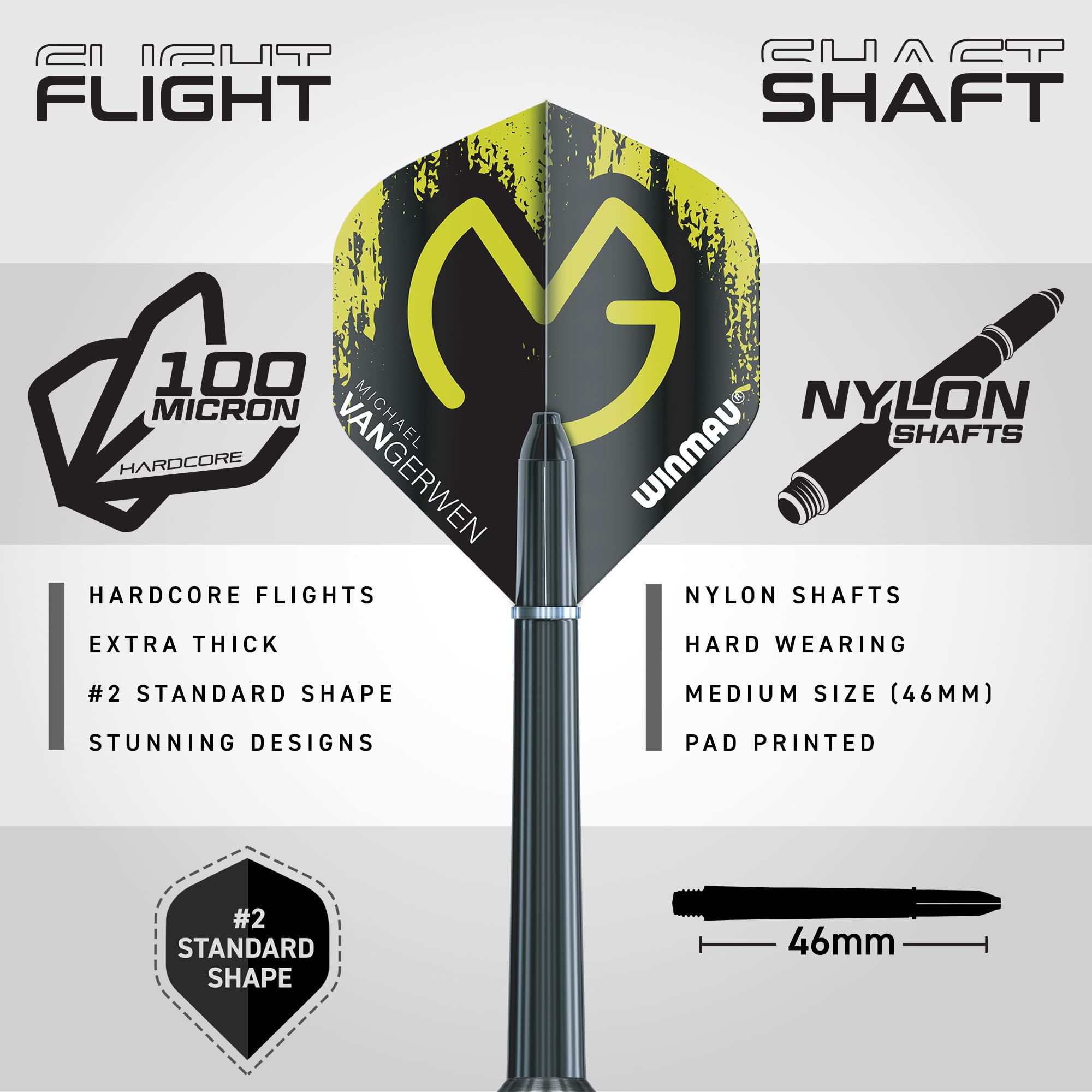 Winmau Michael Van Gerwen Mvg Steeltip Gift Set - 50 Piece Darts Set With 4 Sets Of Shafts, 4 Sets Of Flights Plus Accessories
