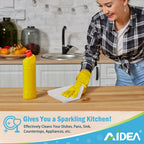 Aidea Microfiber Cleaning Cloths White-50Pk, Strong Water Absorption, Lint-Free, Scratch-Free, Streak-Free, Dish Towels White (1