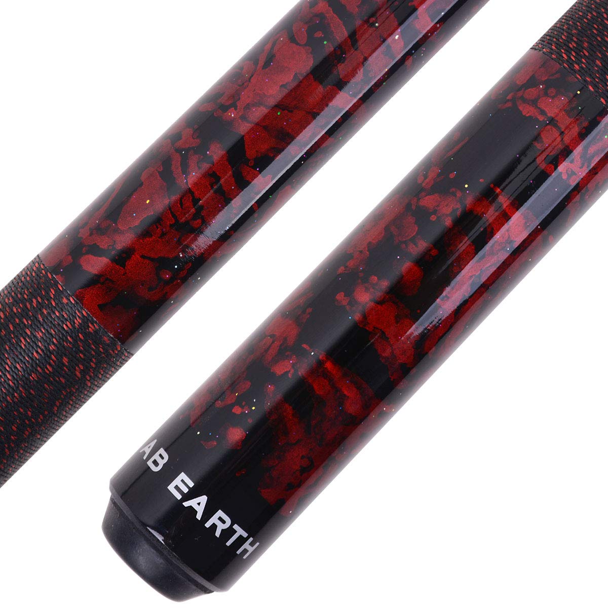 Ab Earth 58 Inch Hand-Painted Series 2-Piece Billaird Pool Cue Stick With Irish Linen Wrap (Red, 19Oz)
