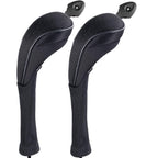Andux 2 Pack Long Neck Golf Hybrid Club Head Covers Dial No. Tag Ctmt-01 Black/Black
