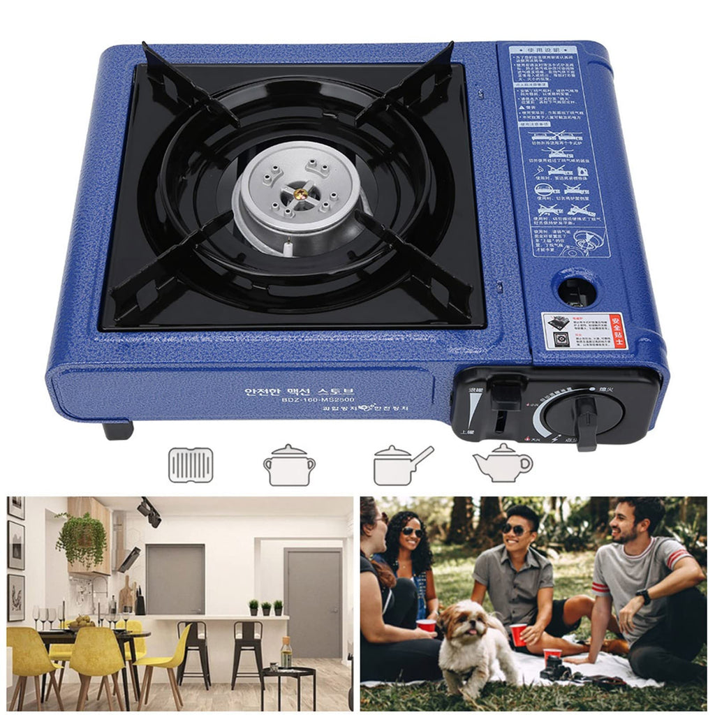 Portable Butane Stove, Ms-520 Piezo Ignition Camping Butane Cassette Stove Portable Gas Stove Outdoor Windproof Portable Barbecu