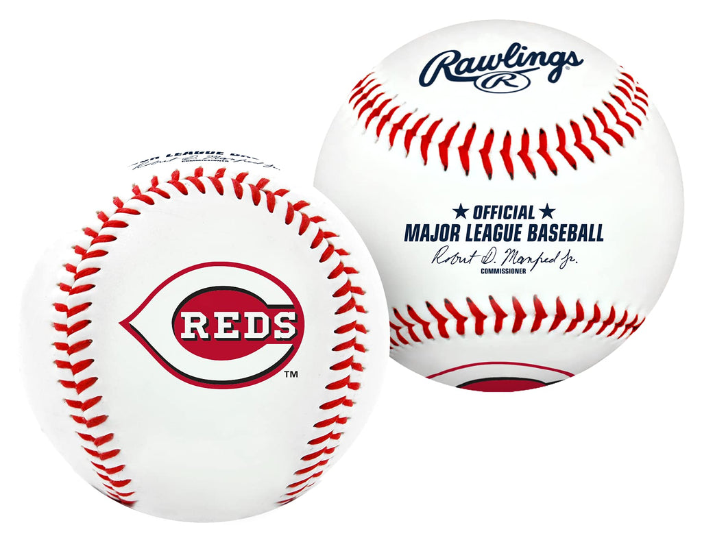 Rawlings Mlb Cincinnati Reds Team Logo Baseball, Official, White