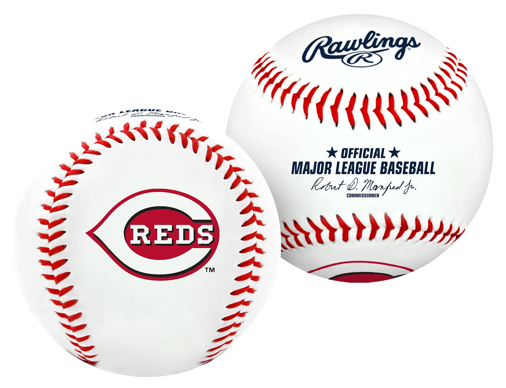 Rawlings Mlb Cincinnati Reds Team Logo Baseball, Official, White