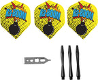 Viper Comix Steel Tip Darts: Ka-Boom (Black), 22 Grams