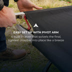 Teton Sports Camping Cot With Patented Pivot Arm - Folding Camping Cot For Car & Tent Camping - Durable Canvas Sleeping Cot - Po