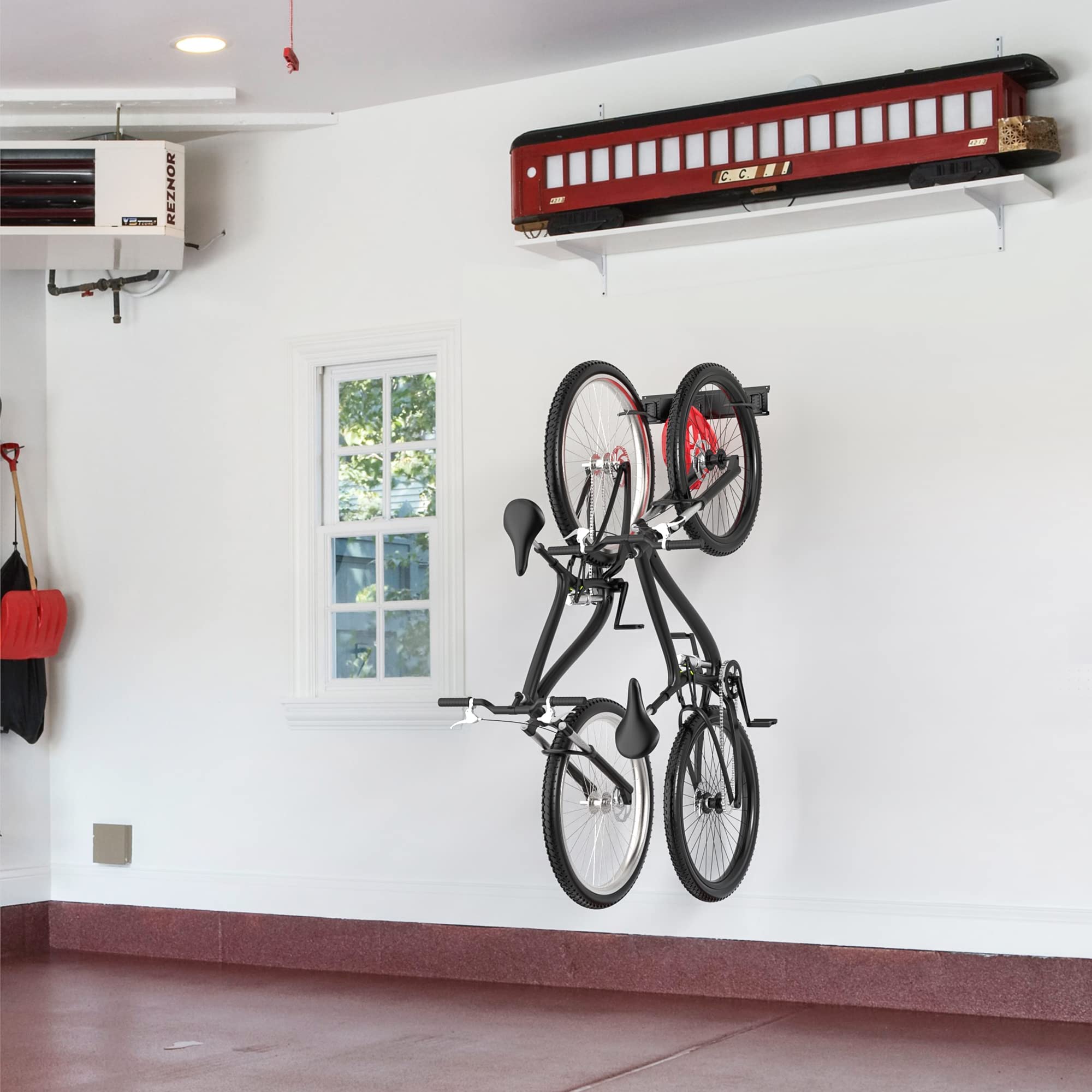 Ultrawall Bike Rack, Garage Bike Rack Wall Mount For 2 Bicycle And 1 Helmet, Heavy Duty Bike Storage For Home Space Saving Holds