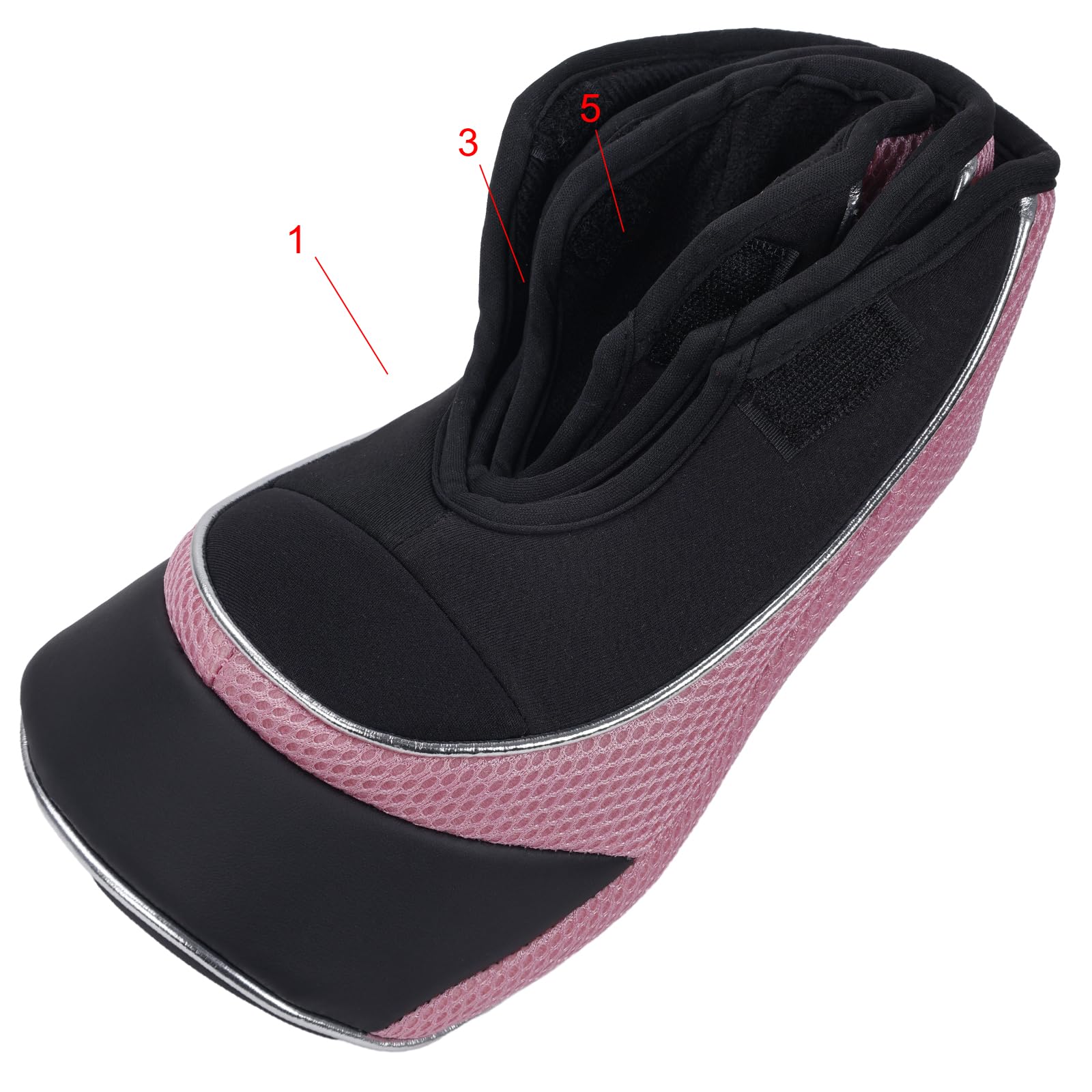 Andux Golf 460Cc Driver Fairway Wood Club Head Covers Hook & Loop Set Of 3 Pink