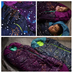 Acecamp Glow In The Dark Mummy Sleeping Bag For Kids And Youth, Temperature Rating 30?F/-1?C, Water-Resistant For Camping, Hikin