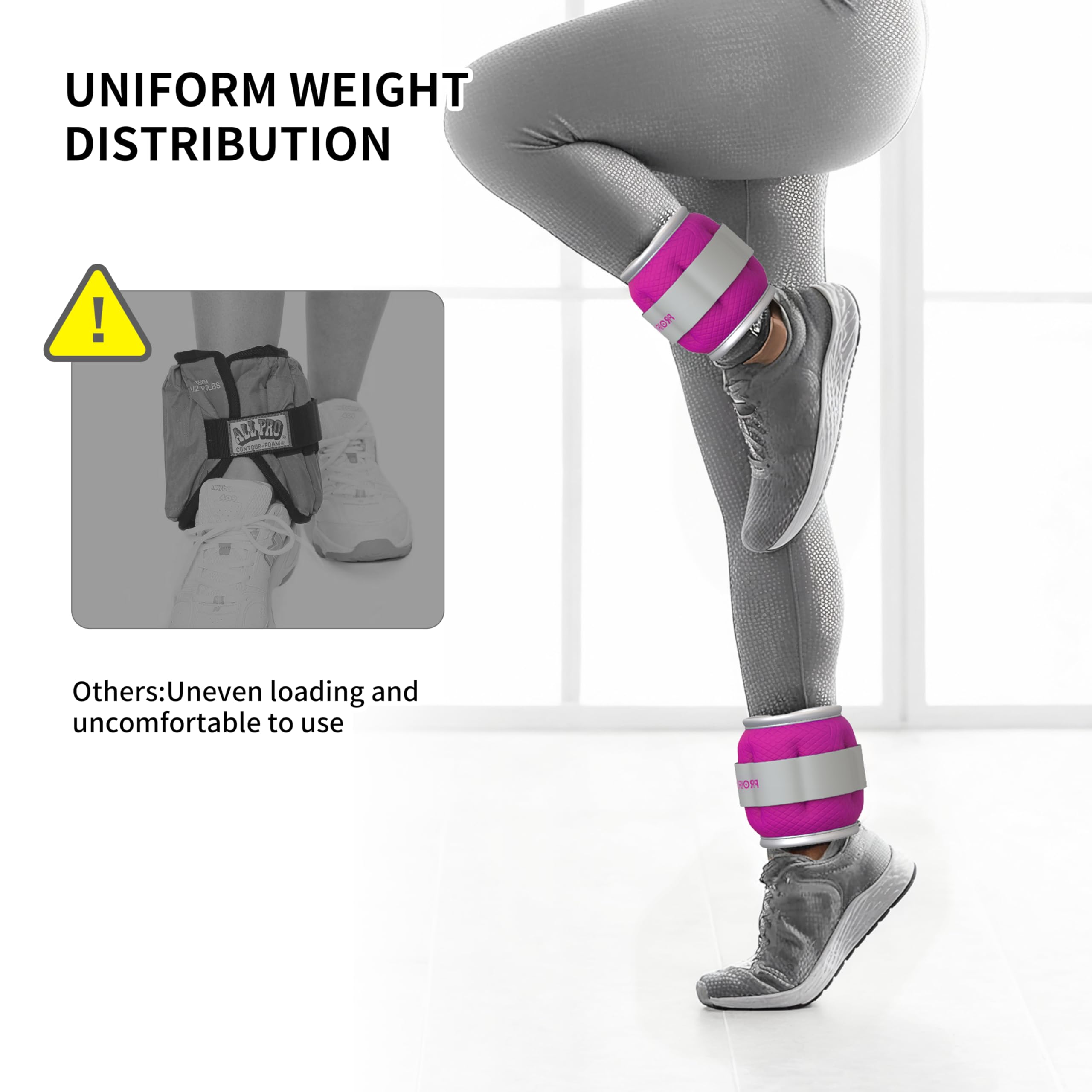 Satoha Proiron Gewichtsmanschetten Fuahandgelenk Gewichte Fitness Set 0,5Kg Bis 2Kg 1 Paar Far Beine Und Arme Knachel Gewicht Fa