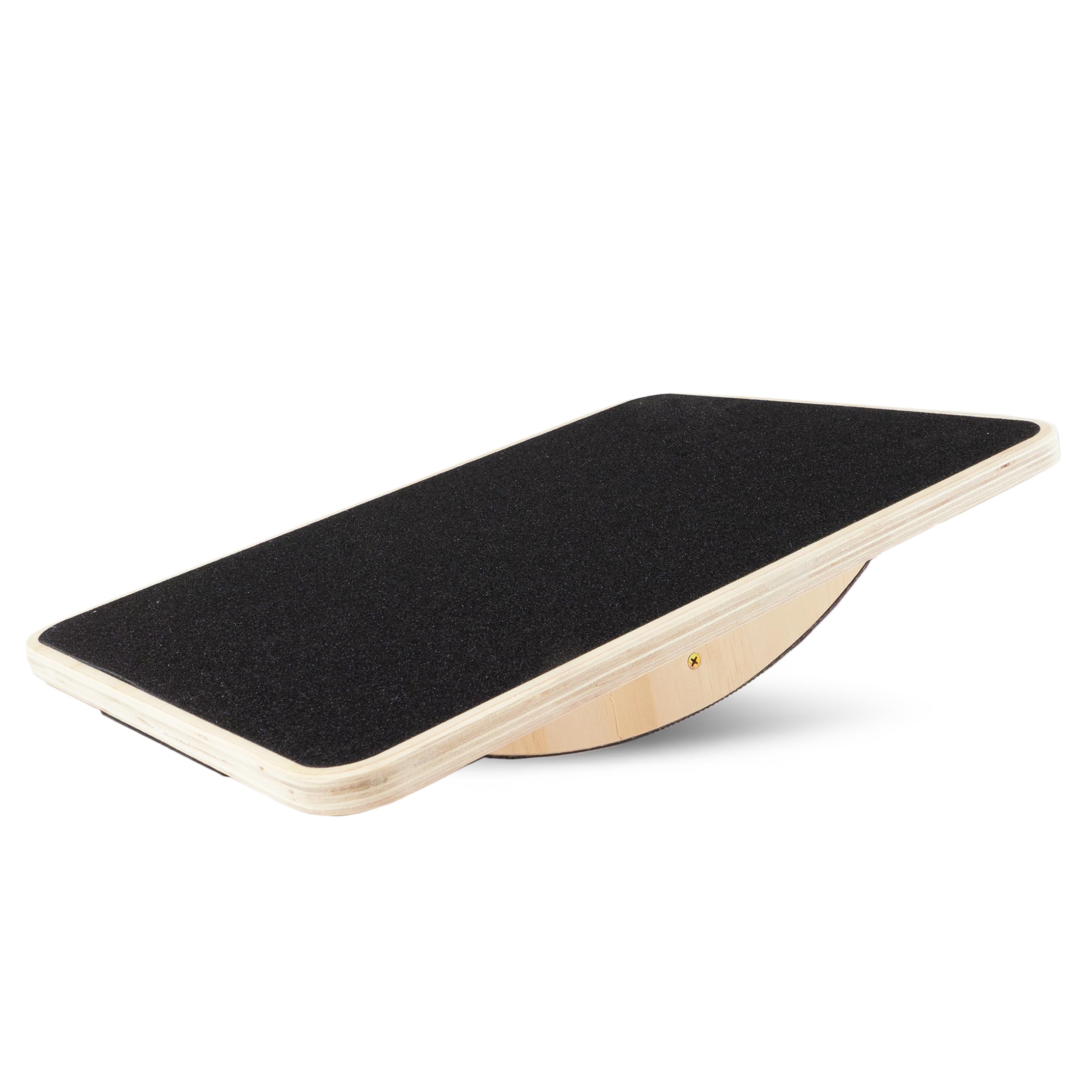 ProsourceFit Wooden Rocker Balance Board Anti-Slip Core Trainer 17.5in (39.5cm) for Physical Therapy, Exercise, Stability Traini