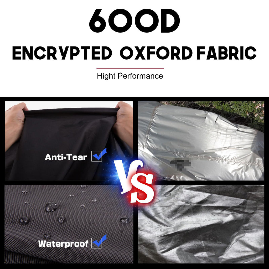 Libzaki 10.8-12Ft 600D Kayak Cover Accessories/Canoe Cover,High-Performance Fabric Upgraded Thickened Heavy Duty Waterproof & Uv