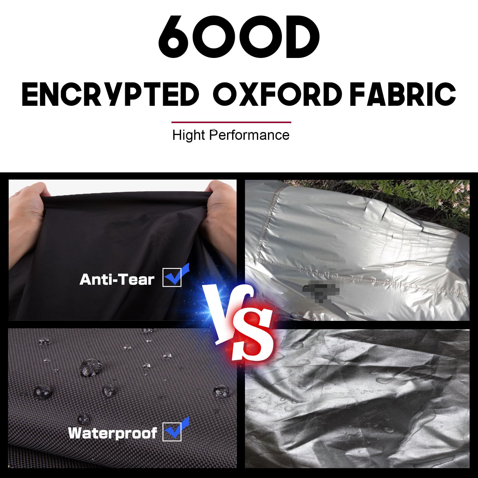 Libzaki 10.8-12Ft 600D Kayak Cover Accessories/Canoe Cover,High-Performance Fabric Upgraded Thickened Heavy Duty Waterproof & Uv