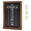 VioraWhite Dart Scoreboard for Cricket and 01 Darts Games Darts Holder Wall Mount Wood Dartboard Accessories(Black,16 x 22 Inch,