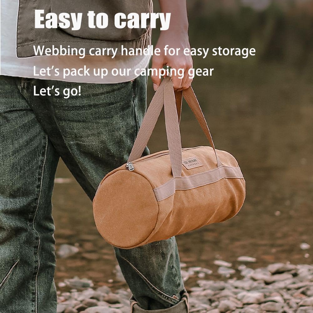 Tent Stake Bag, Tent Pole Bag, Tool Bags For Men, Tool Storage Bag, Small Canvas Tool Bag With Zipper For Outdoor, Hiking, Hunti