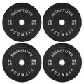 Fitvids 2'' Olympic Bumper Plate Weight Plates With Steel Hub, 50-Pound Set, 2X 10Lb, 2X 15Lb, Rubber