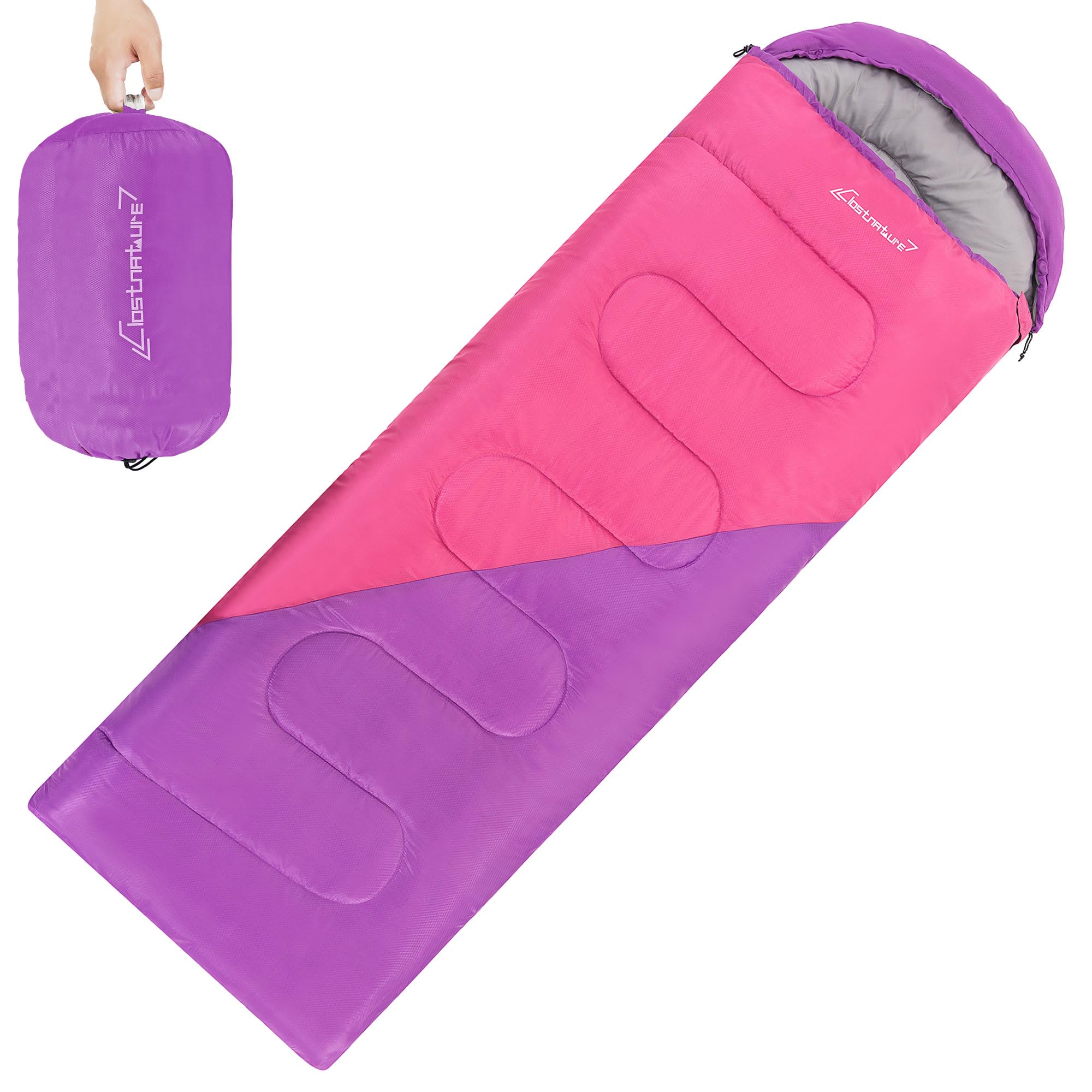 Clostnature Sleeping Bag For Adults And Kids - Lightweight Camping Sleeping Bag For Girls, Boys, Youths, Ultralight Backpacking