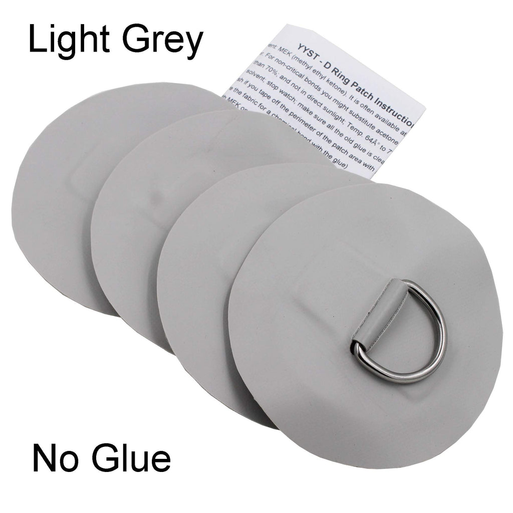 Yyst 4 X Stainless Steel D-Ring Pad/Patch For Pvc Inflatable Boat Raft Dinghy Kayak - No Glue Included- Instruction Included- Li