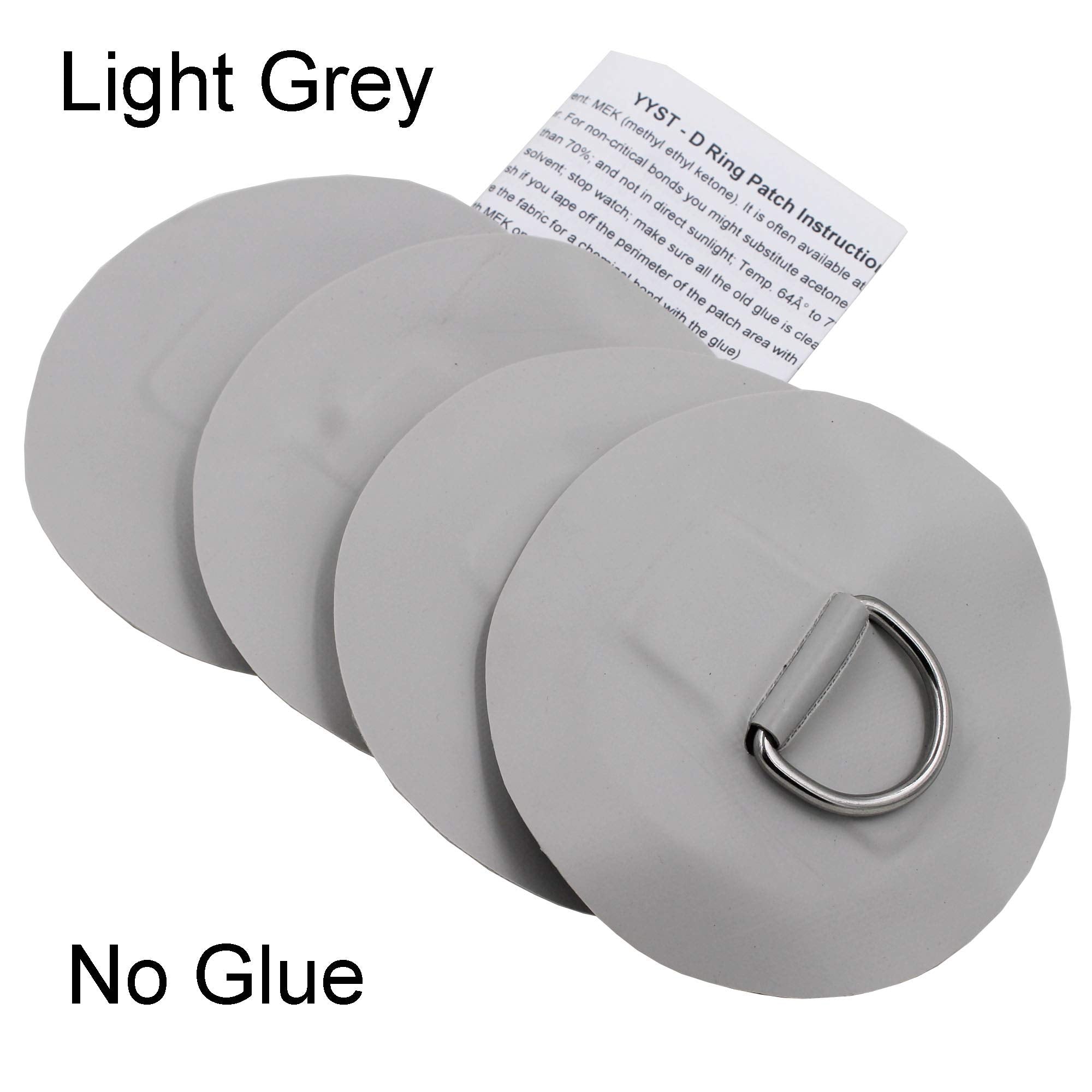 Yyst 4 X Stainless Steel D-Ring Pad/Patch For Pvc Inflatable Boat Raft Dinghy Kayak - No Glue Included- Instruction Included- Li