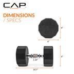 Cap Barbell 12-Sided Coated Dumbbell, 30 Lb