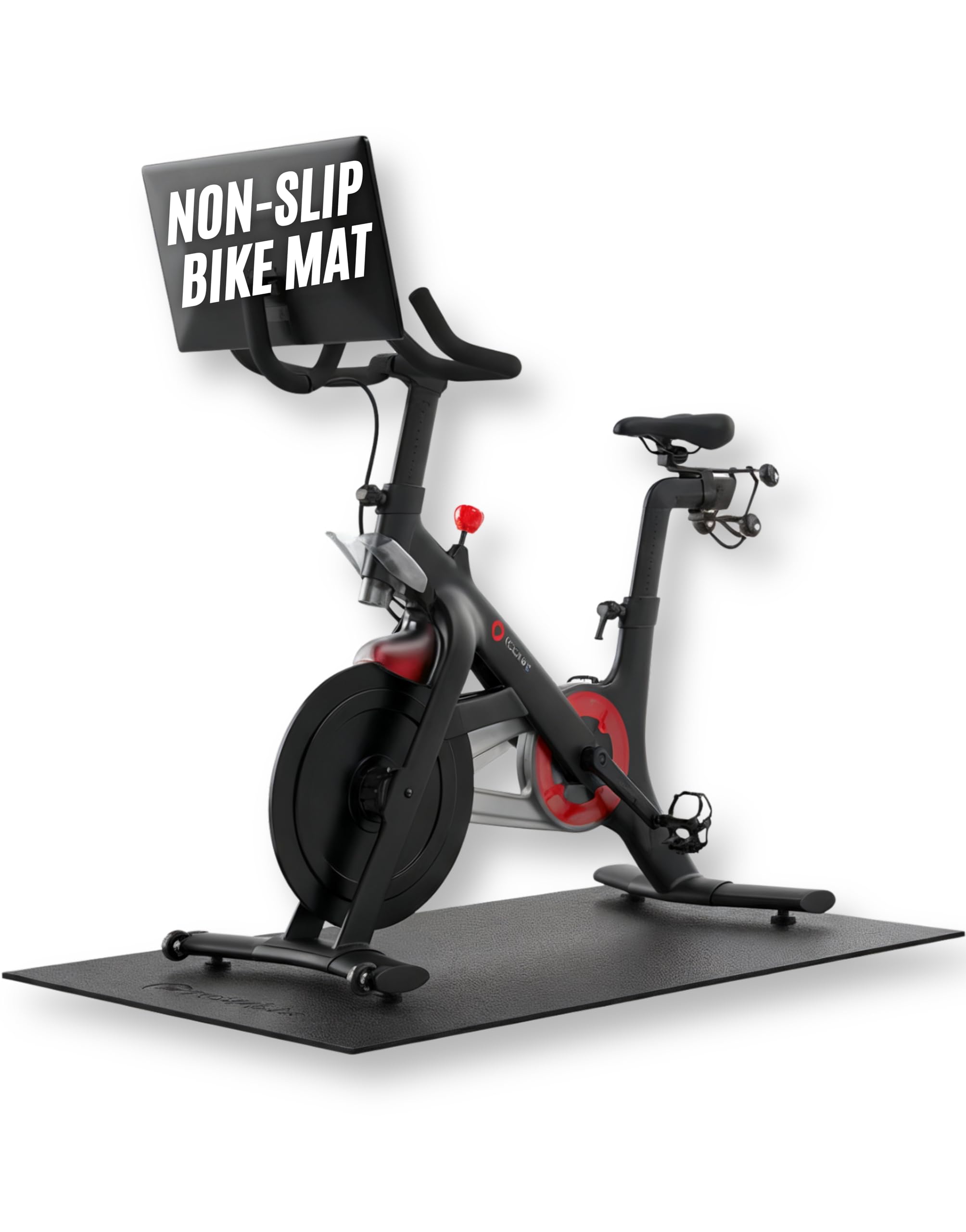 Powr Labs Bike Mat Compatible With Peloton, Treadmill, Exercise Equipment, Elliptical, Walking Pad, Indoor Bike Trainers, Home G