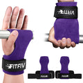 FITFIV Weight Lifting Wrist Strap, Double Leather Weightlifting Wrist Straps for Gym Strength Training, Neoprene Padded Wrist Wr
