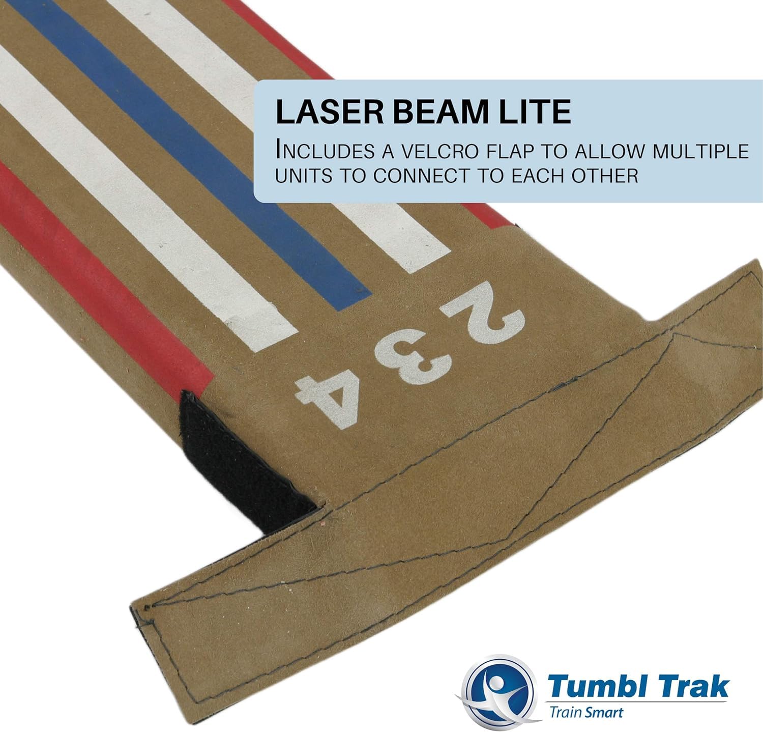 Tumbl Trak 8 Ft Laser Beam With Solid Wood Core, Low Gymnastics Balance Beam For Home